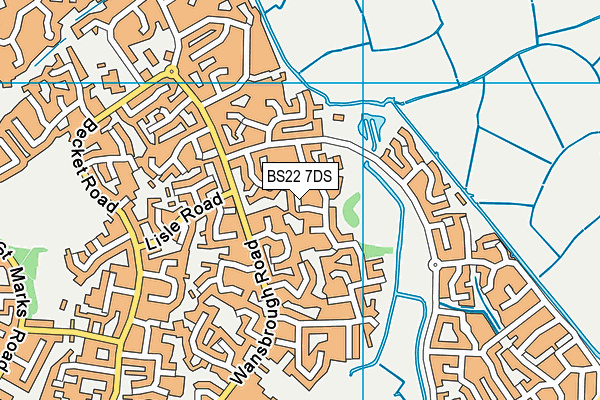 BS22 7DS map - OS VectorMap District (Ordnance Survey)