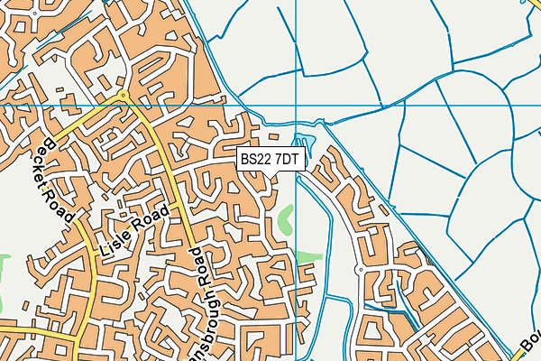 BS22 7DT map - OS VectorMap District (Ordnance Survey)