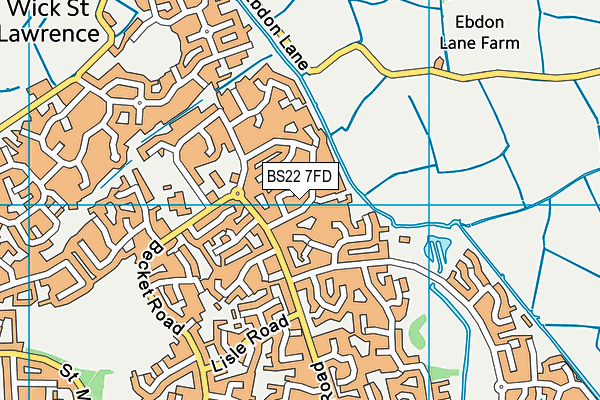 BS22 7FD map - OS VectorMap District (Ordnance Survey)