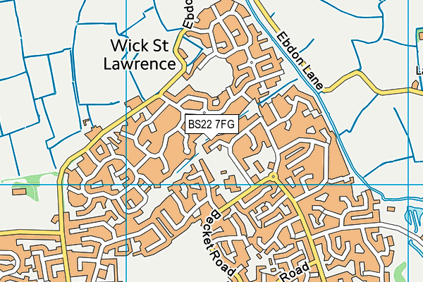 BS22 7FG map - OS VectorMap District (Ordnance Survey)