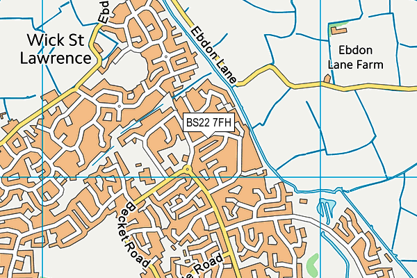 BS22 7FH map - OS VectorMap District (Ordnance Survey)