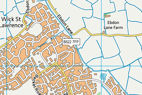 BS22 7FP map - OS VectorMap District (Ordnance Survey)