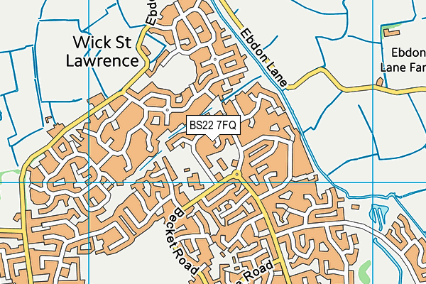 BS22 7FQ map - OS VectorMap District (Ordnance Survey)