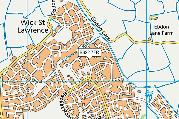 BS22 7FR map - OS VectorMap District (Ordnance Survey)