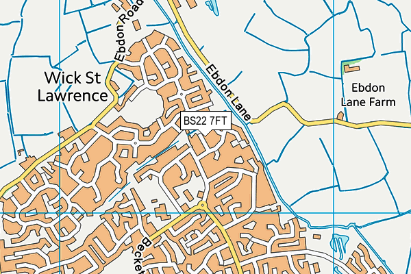 BS22 7FT map - OS VectorMap District (Ordnance Survey)