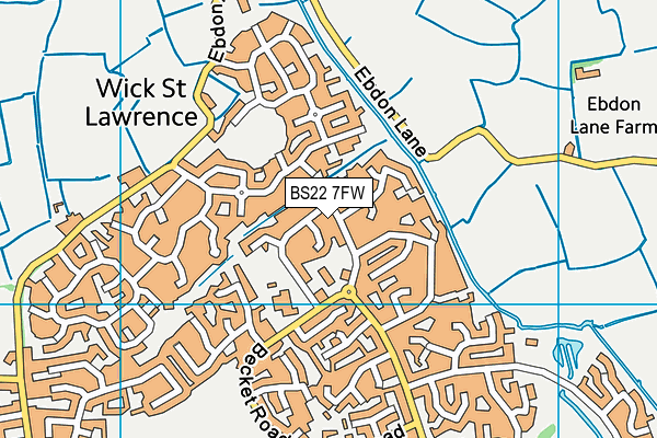 BS22 7FW map - OS VectorMap District (Ordnance Survey)