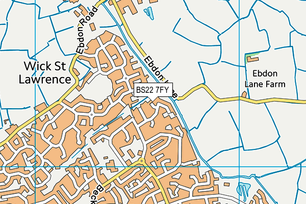 BS22 7FY map - OS VectorMap District (Ordnance Survey)