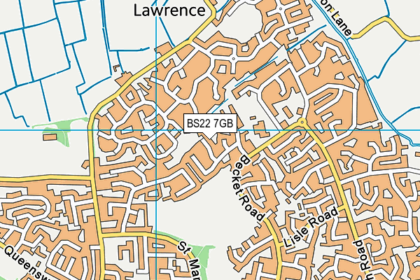 BS22 7GB map - OS VectorMap District (Ordnance Survey)