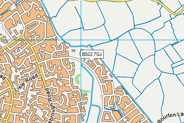 BS22 7GJ map - OS VectorMap District (Ordnance Survey)