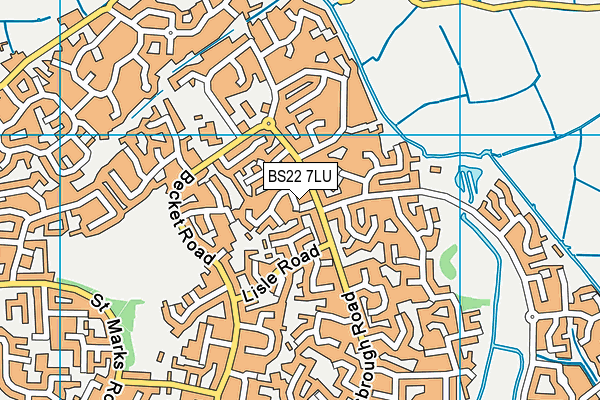 BS22 7LU map - OS VectorMap District (Ordnance Survey)