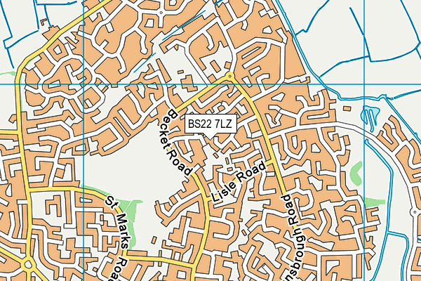 BS22 7LZ map - OS VectorMap District (Ordnance Survey)