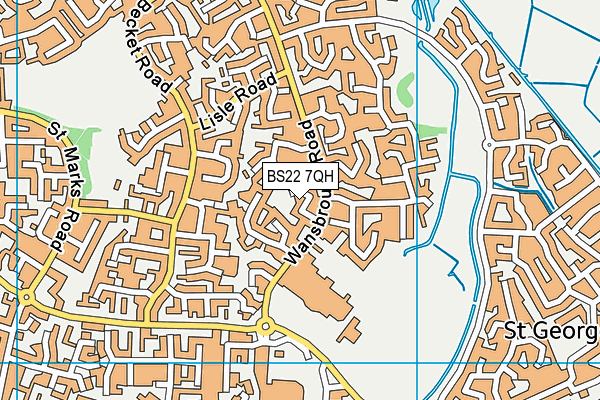 BS22 7QH map - OS VectorMap District (Ordnance Survey)