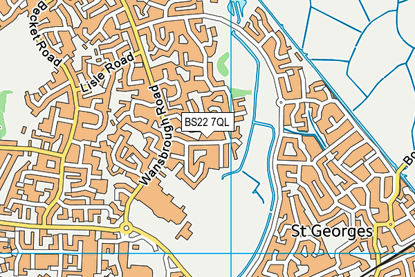 BS22 7QL map - OS VectorMap District (Ordnance Survey)