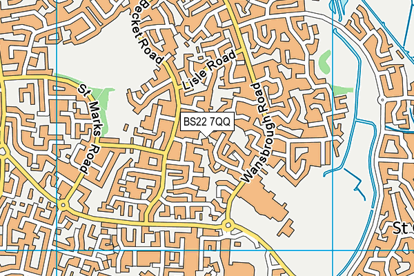 BS22 7QQ map - OS VectorMap District (Ordnance Survey)