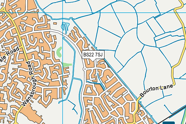 BS22 7SJ map - OS VectorMap District (Ordnance Survey)