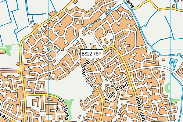BS22 7SP map - OS VectorMap District (Ordnance Survey)