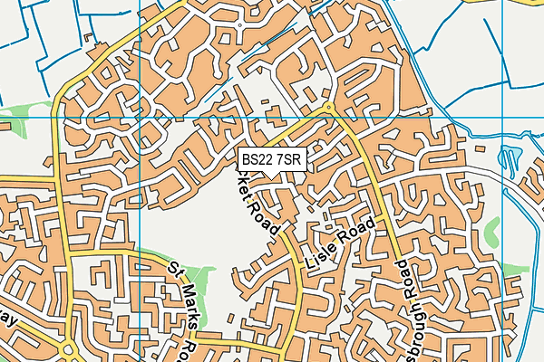 BS22 7SR map - OS VectorMap District (Ordnance Survey)