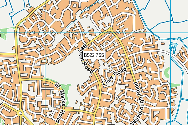 BS22 7SS map - OS VectorMap District (Ordnance Survey)