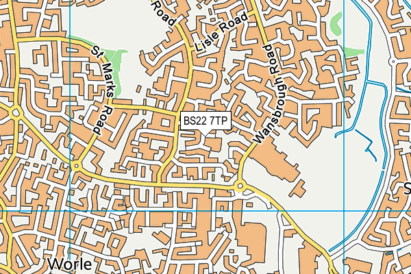 BS22 7TP map - OS VectorMap District (Ordnance Survey)