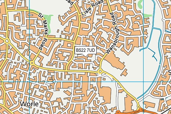 BS22 7UD map - OS VectorMap District (Ordnance Survey)
