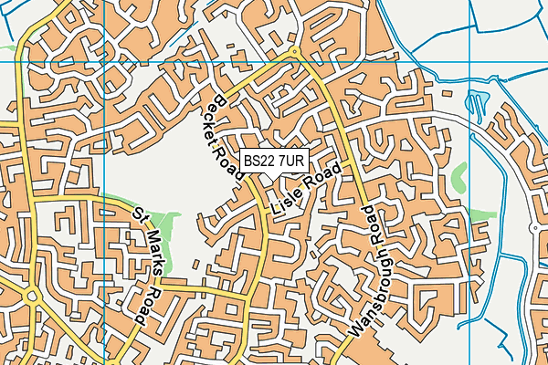 BS22 7UR map - OS VectorMap District (Ordnance Survey)