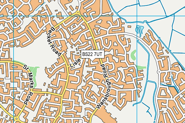 BS22 7UT map - OS VectorMap District (Ordnance Survey)