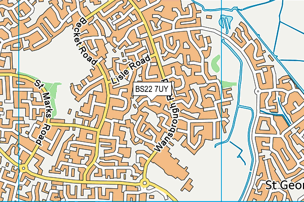 BS22 7UY map - OS VectorMap District (Ordnance Survey)