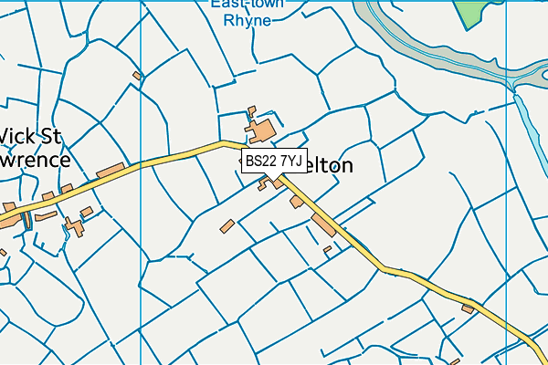 BS22 7YJ map - OS VectorMap District (Ordnance Survey)