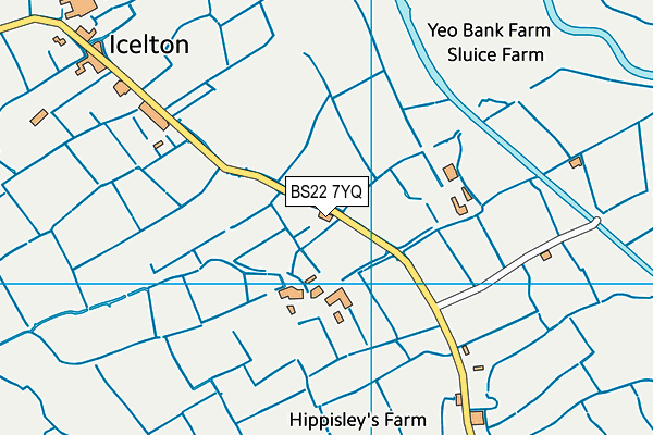 BS22 7YQ map - OS VectorMap District (Ordnance Survey)