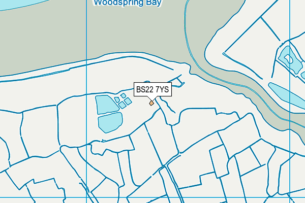 BS22 7YS map - OS VectorMap District (Ordnance Survey)