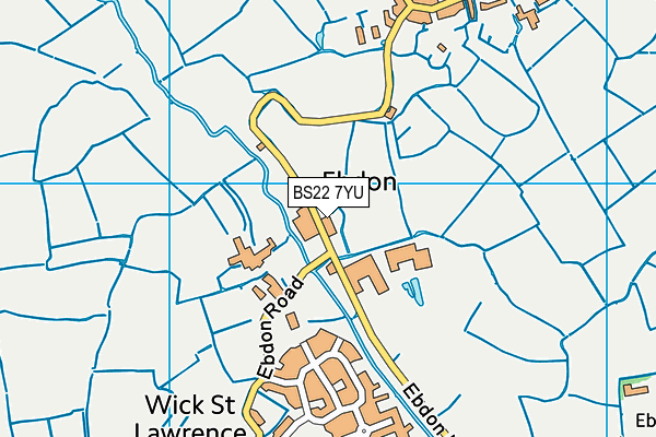 BS22 7YU map - OS VectorMap District (Ordnance Survey)