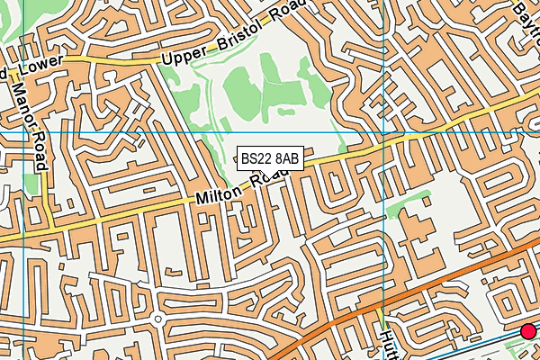 BS22 8AB map - OS VectorMap District (Ordnance Survey)
