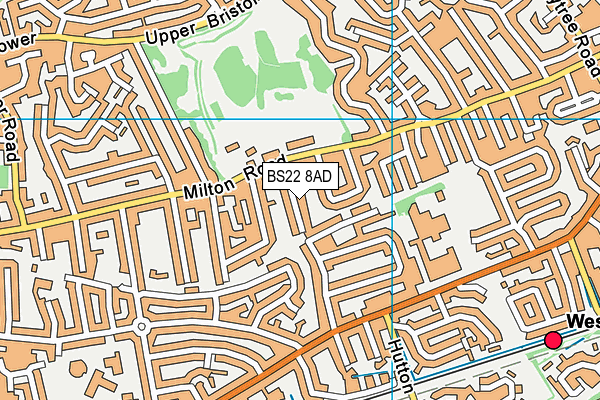 BS22 8AD map - OS VectorMap District (Ordnance Survey)