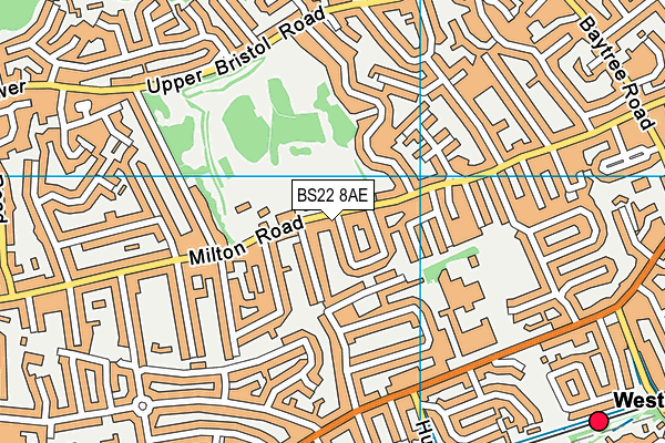 BS22 8AE map - OS VectorMap District (Ordnance Survey)