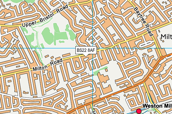 BS22 8AF map - OS VectorMap District (Ordnance Survey)