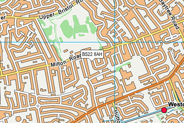 BS22 8AH map - OS VectorMap District (Ordnance Survey)