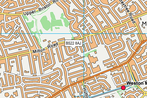 BS22 8AJ map - OS VectorMap District (Ordnance Survey)