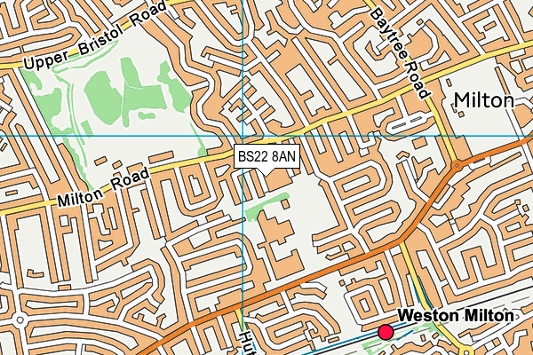 BS22 8AN map - OS VectorMap District (Ordnance Survey)