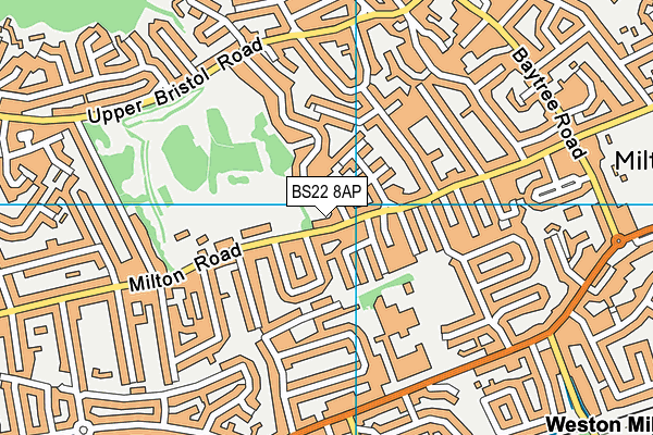 BS22 8AP map - OS VectorMap District (Ordnance Survey)