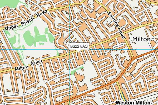 BS22 8AQ map - OS VectorMap District (Ordnance Survey)