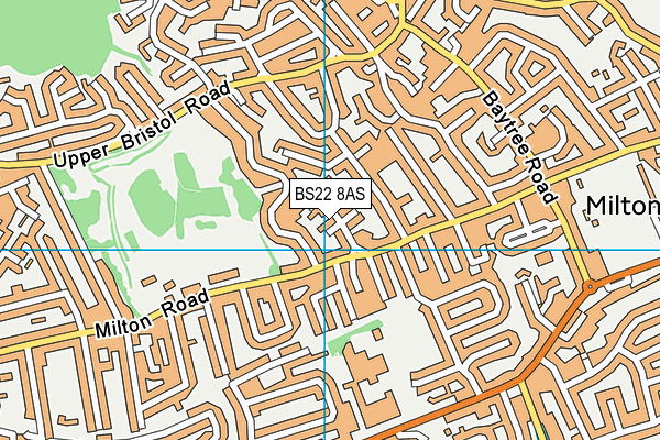 BS22 8AS map - OS VectorMap District (Ordnance Survey)