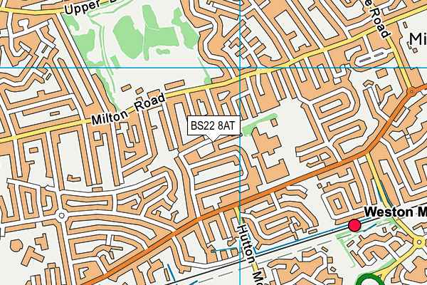 BS22 8AT map - OS VectorMap District (Ordnance Survey)