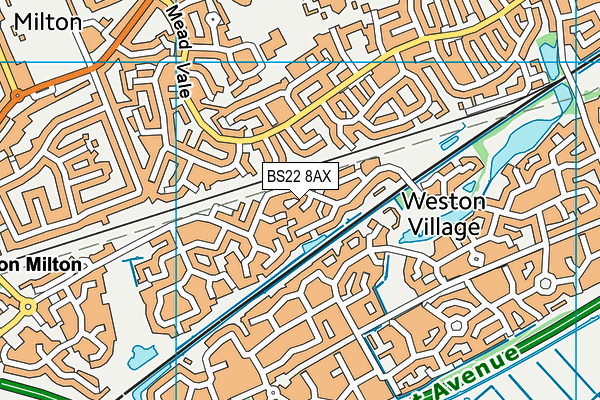 BS22 8AX map - OS VectorMap District (Ordnance Survey)