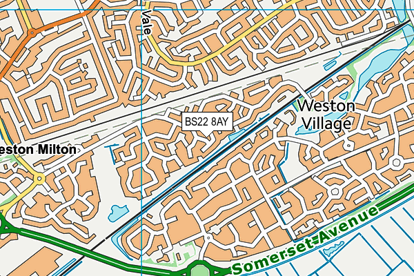 BS22 8AY map - OS VectorMap District (Ordnance Survey)