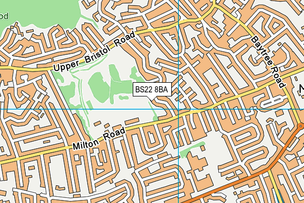 BS22 8BA map - OS VectorMap District (Ordnance Survey)