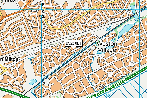 BS22 8BJ map - OS VectorMap District (Ordnance Survey)