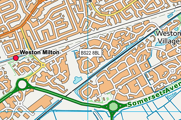 BS22 8BL map - OS VectorMap District (Ordnance Survey)