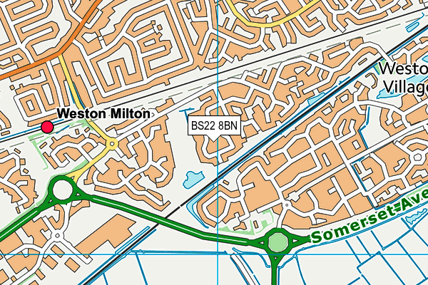 BS22 8BN map - OS VectorMap District (Ordnance Survey)