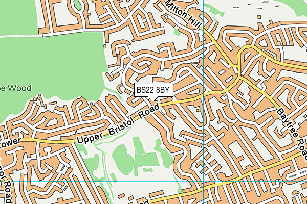 BS22 8BY map - OS VectorMap District (Ordnance Survey)