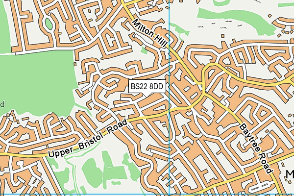 BS22 8DD map - OS VectorMap District (Ordnance Survey)